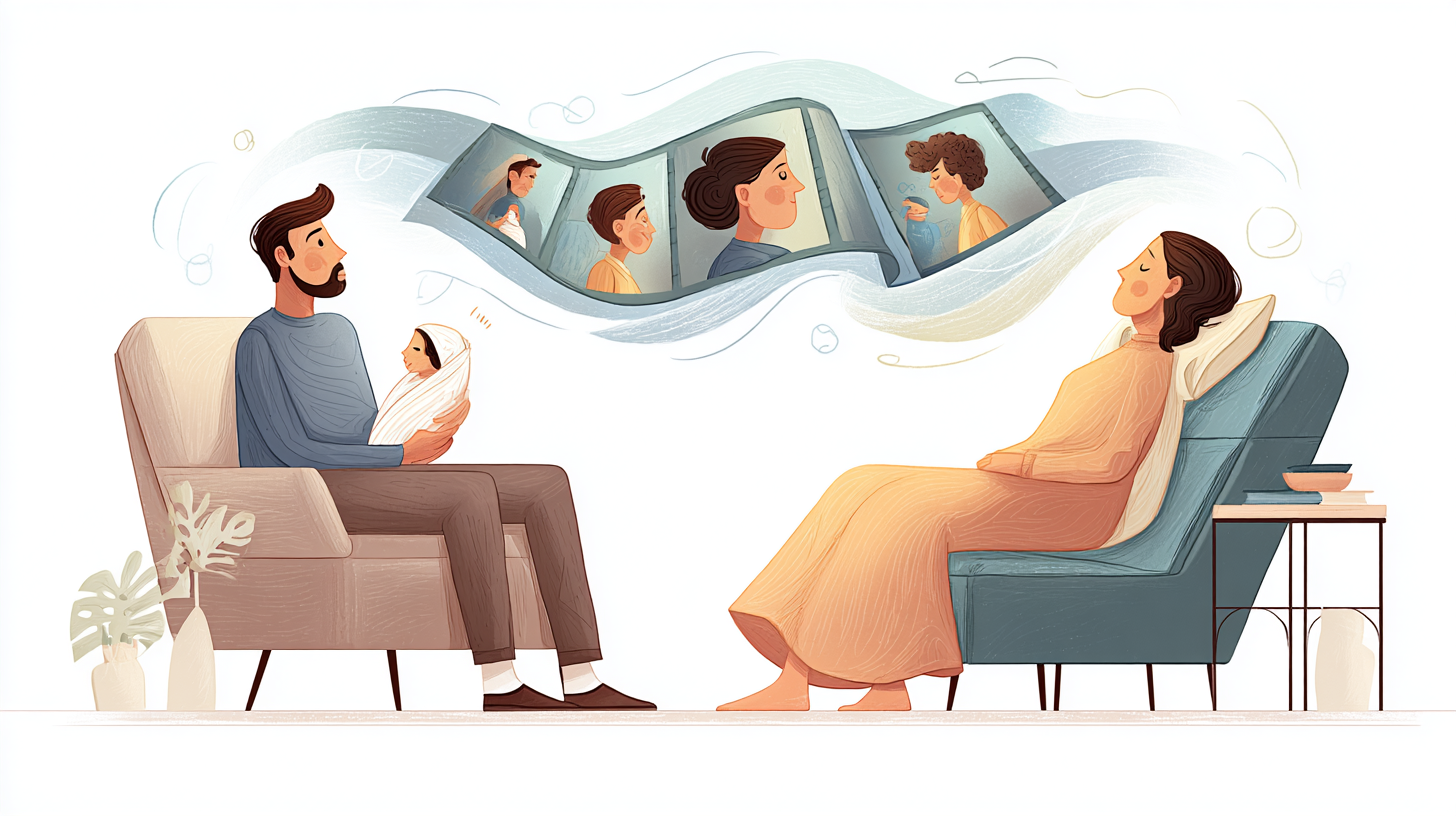 illustration-therapeute-lecture-ligne-du-temps